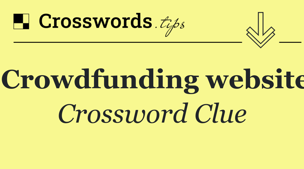 Crowdfunding website