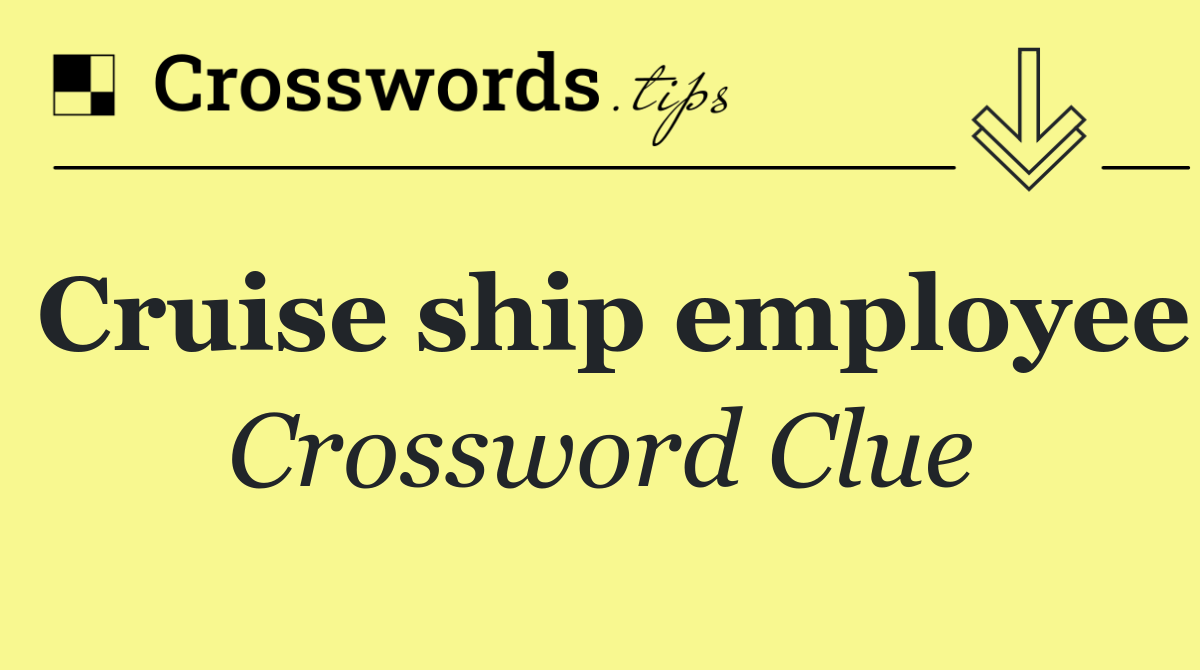 Cruise ship employee