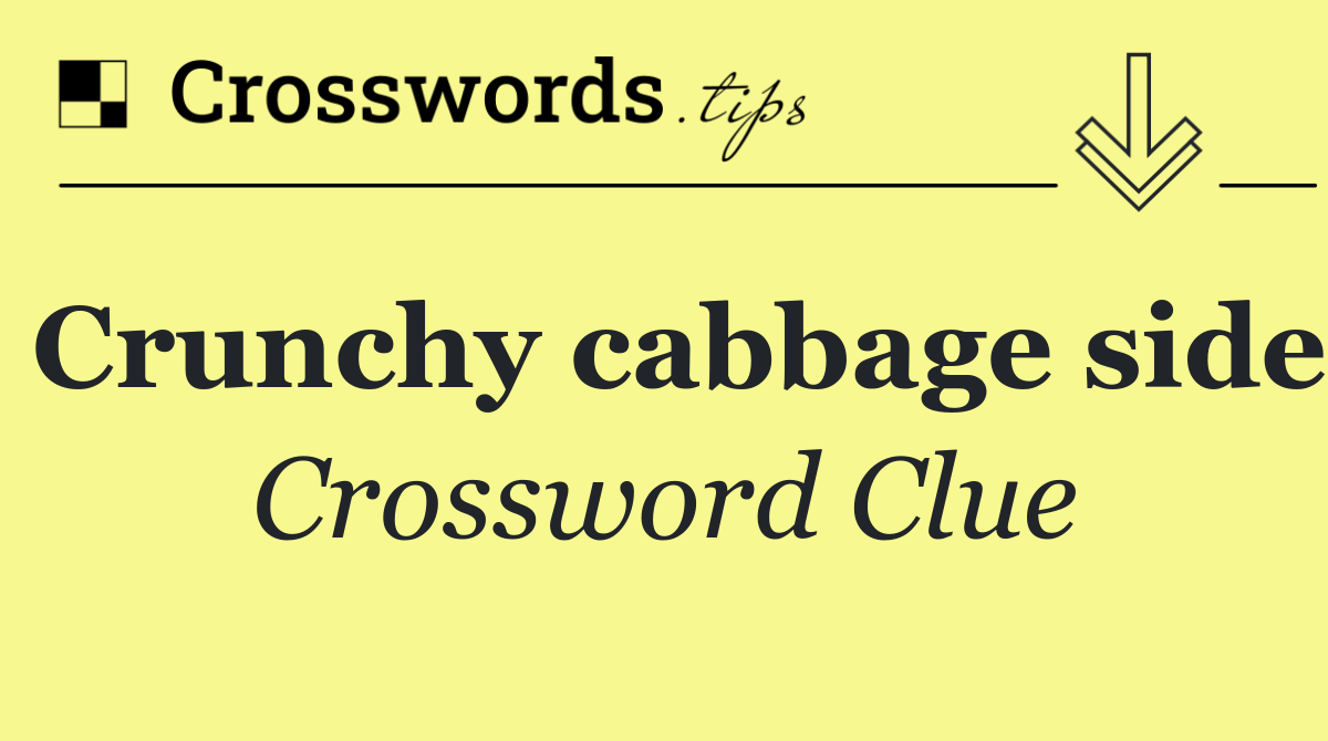 Crunchy cabbage side