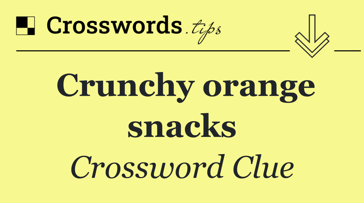 Crunchy orange snacks