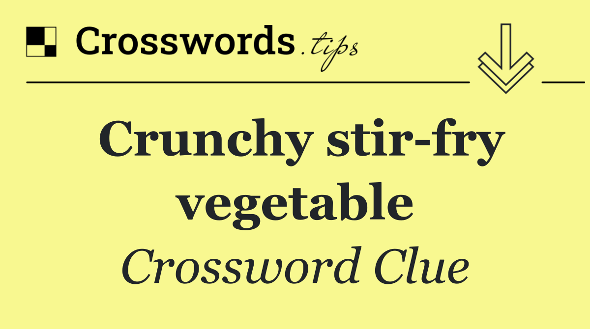 Crunchy stir fry vegetable