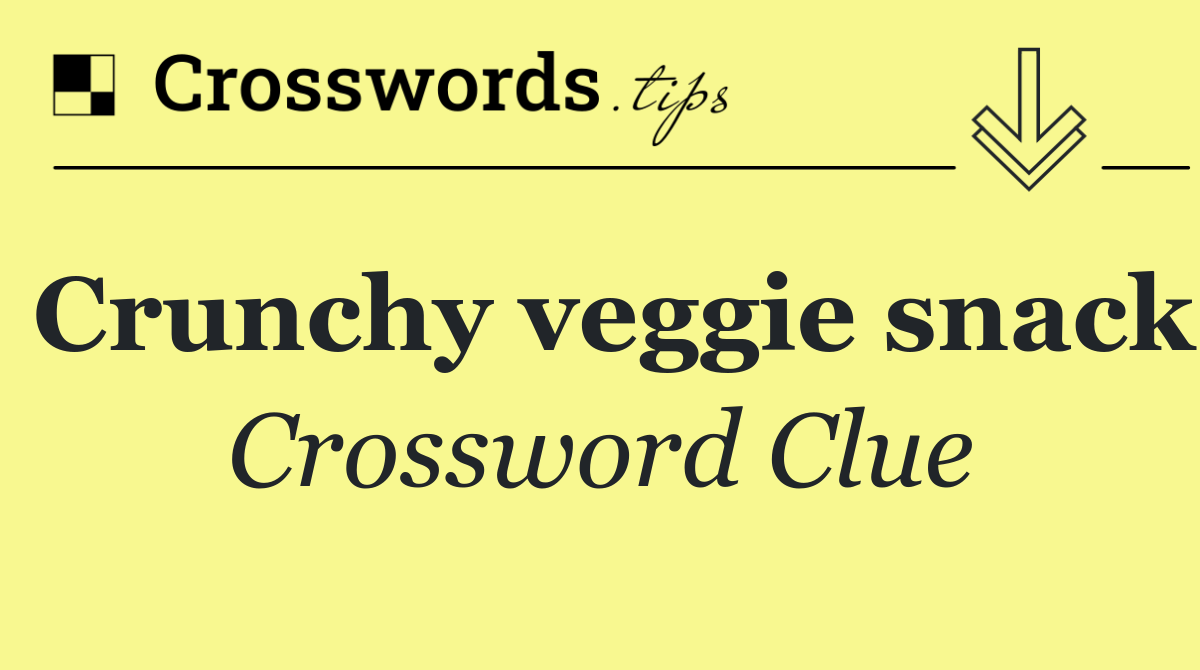 Crunchy veggie snack