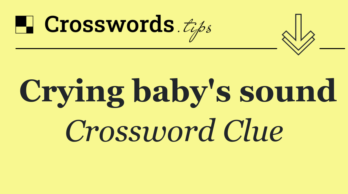 Crying baby's sound