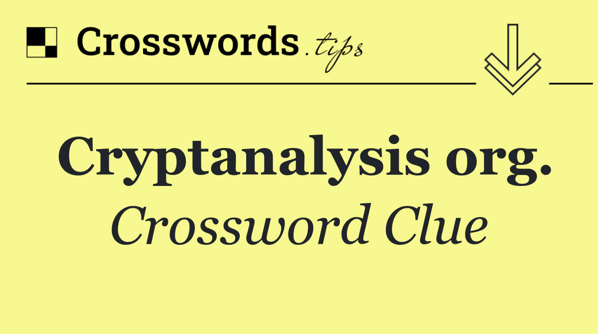 Cryptanalysis org.