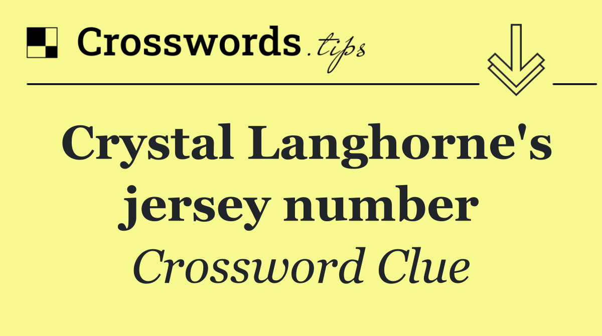 Crystal Langhorne's jersey number