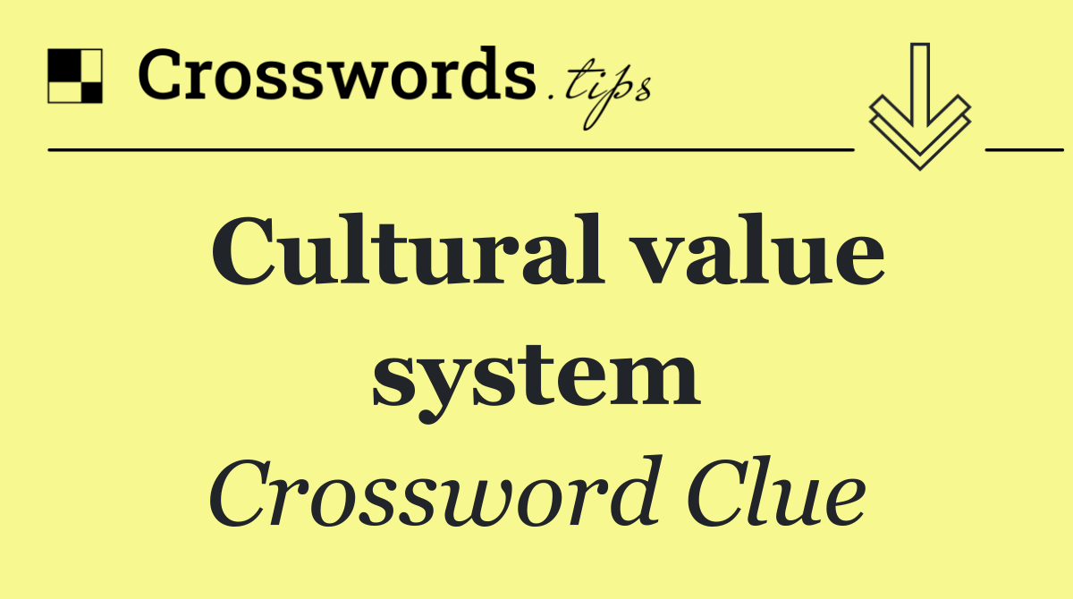 Cultural value system