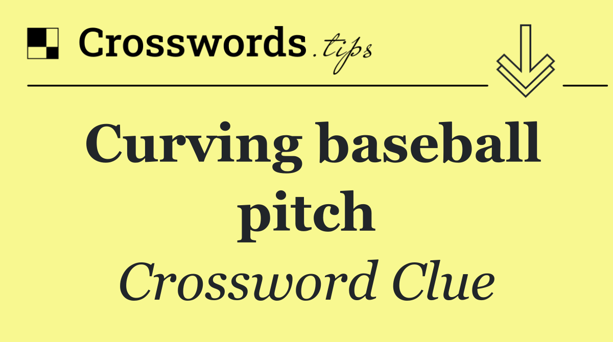 Curving baseball pitch