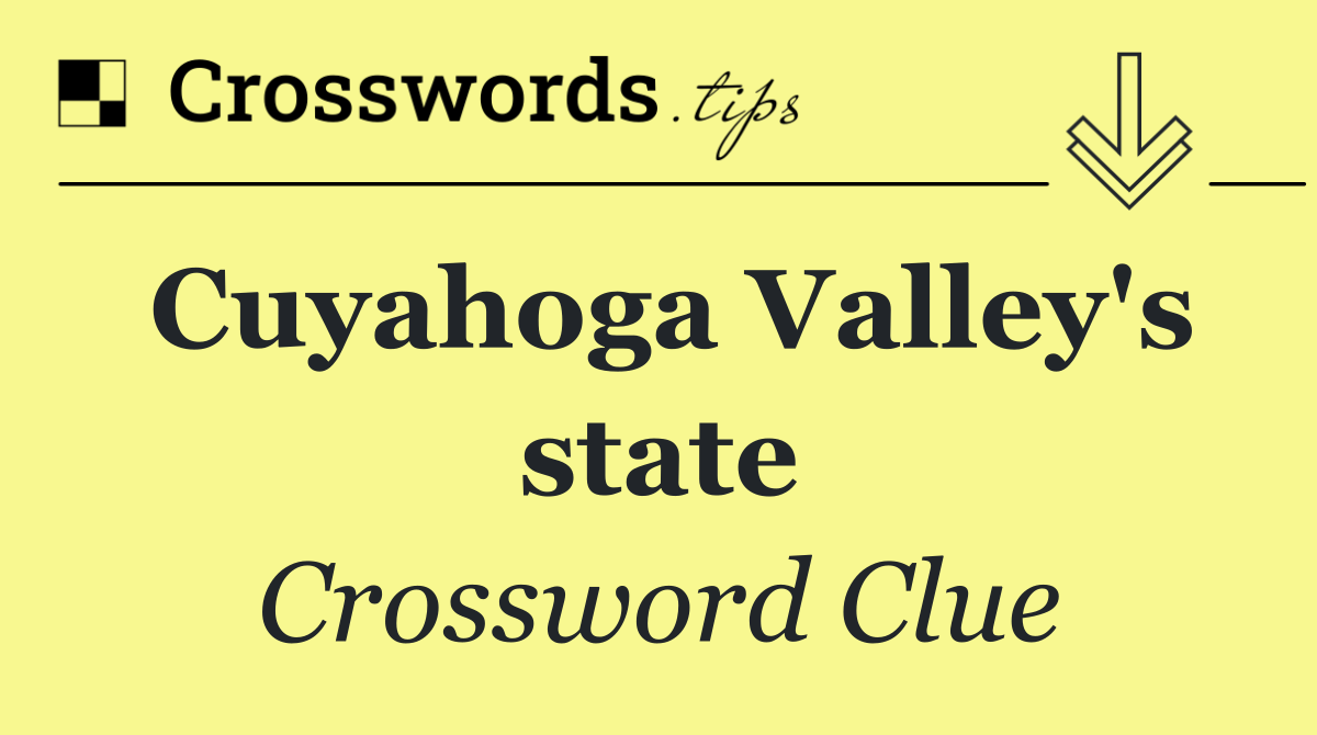 Cuyahoga Valley's state