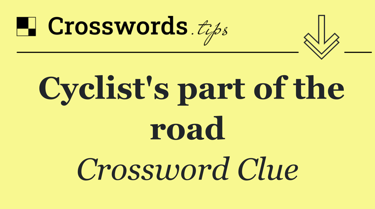 Cyclist's part of the road