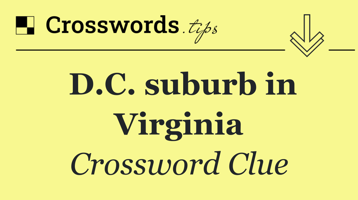 D.C. suburb in Virginia