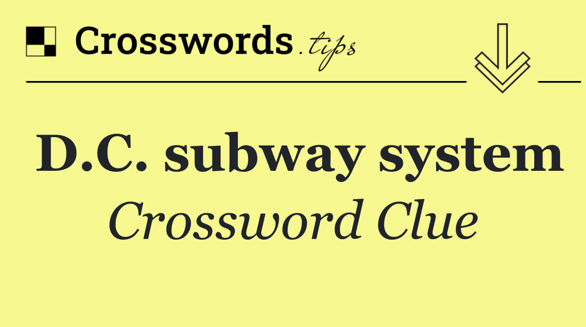 D.C. subway system