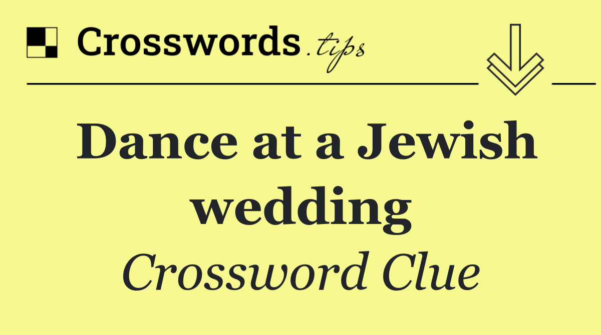 Dance at a Jewish wedding