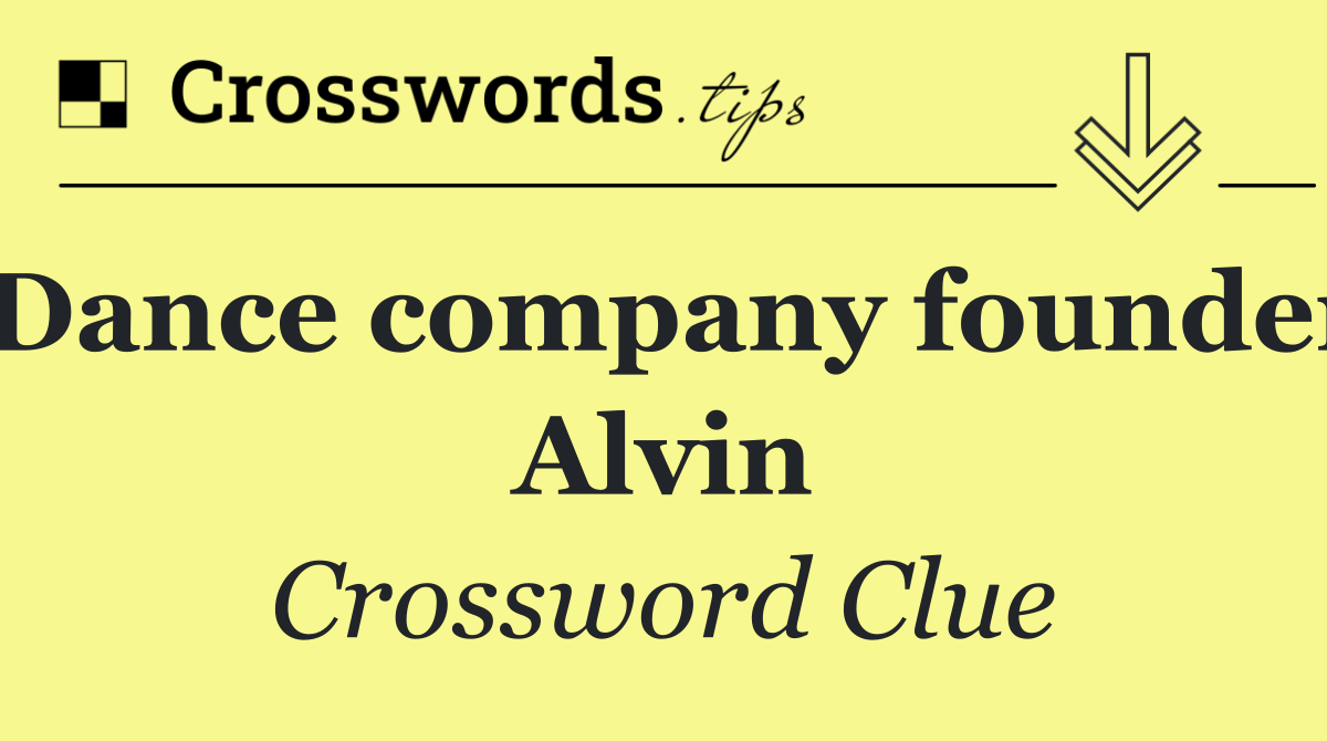 Dance company founder Alvin