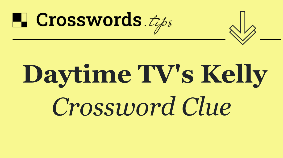 Daytime TV's Kelly