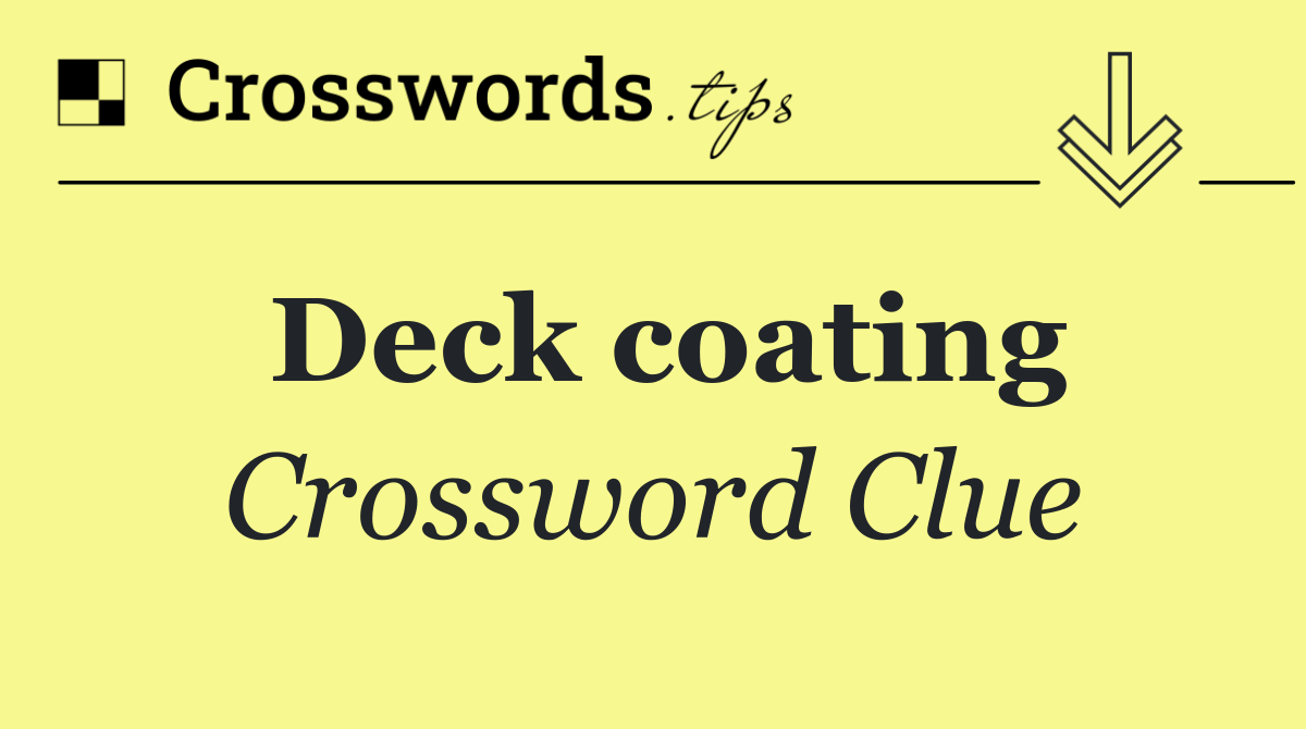 Deck coating