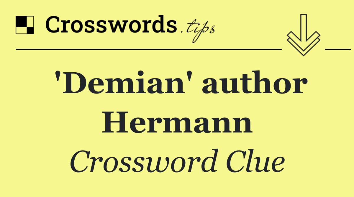 'Demian' author Hermann