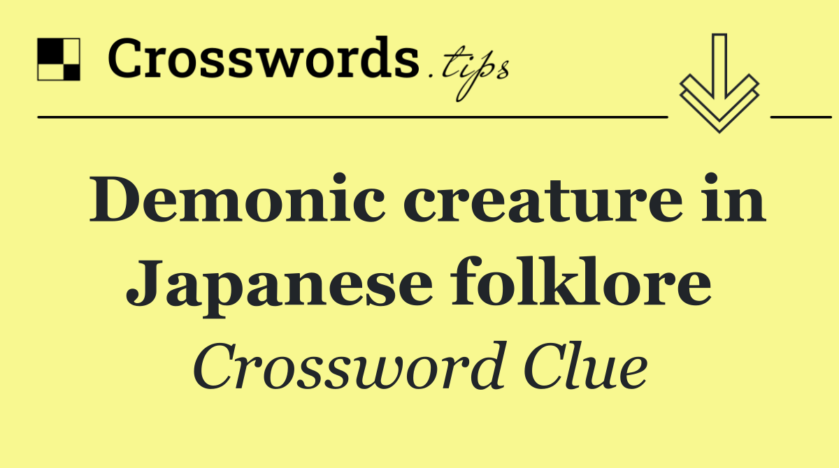 Demonic creature in Japanese folklore