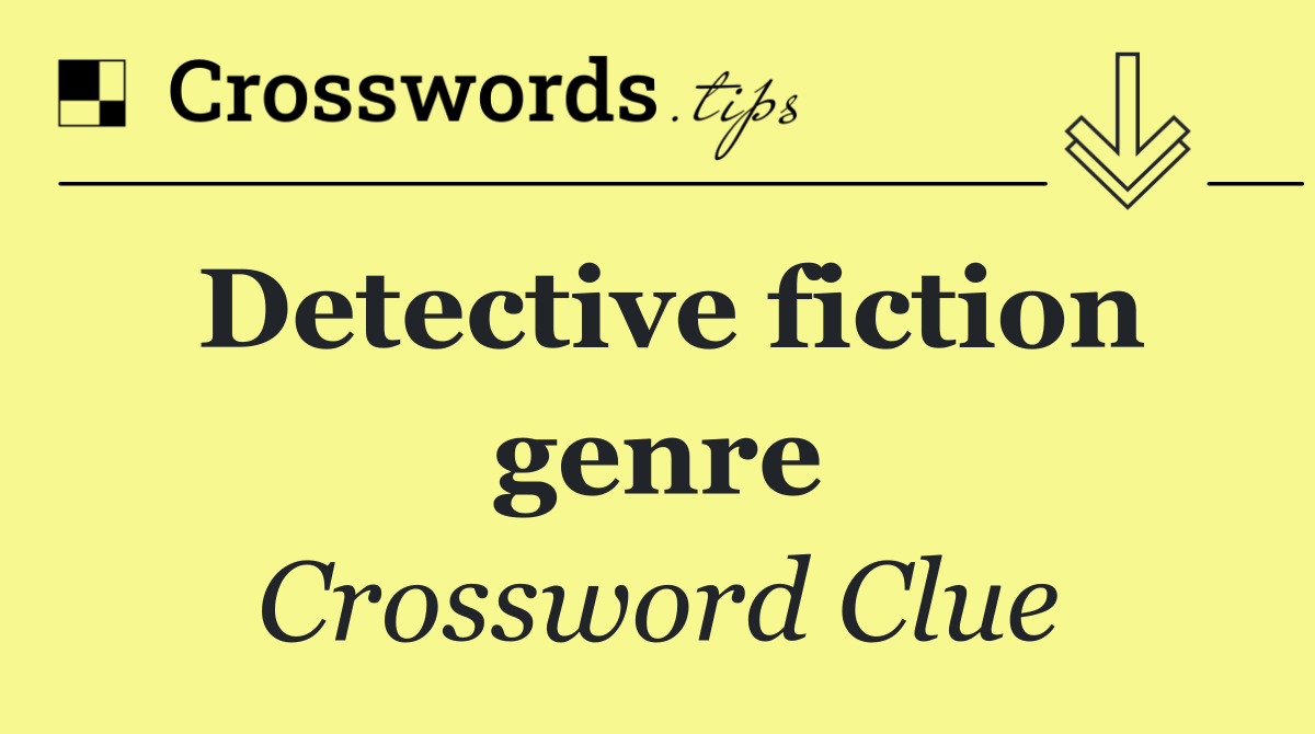Detective fiction genre