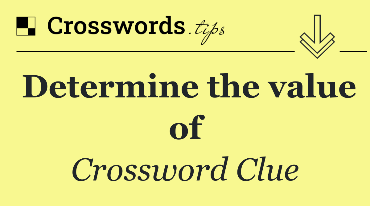 Determine the value of