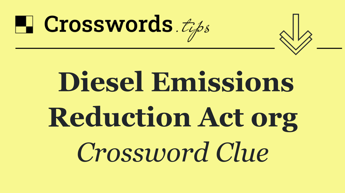 Diesel Emissions Reduction Act org