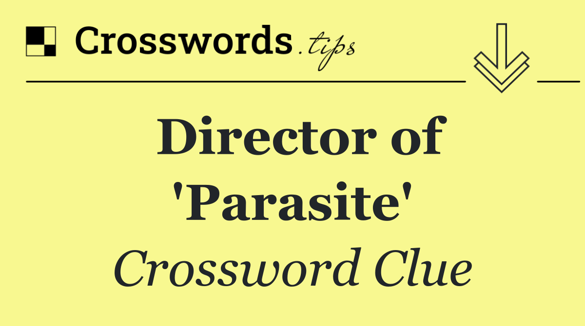 Director of 'Parasite'