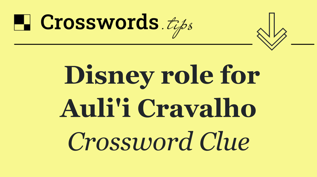 Disney role for Auli'i Cravalho