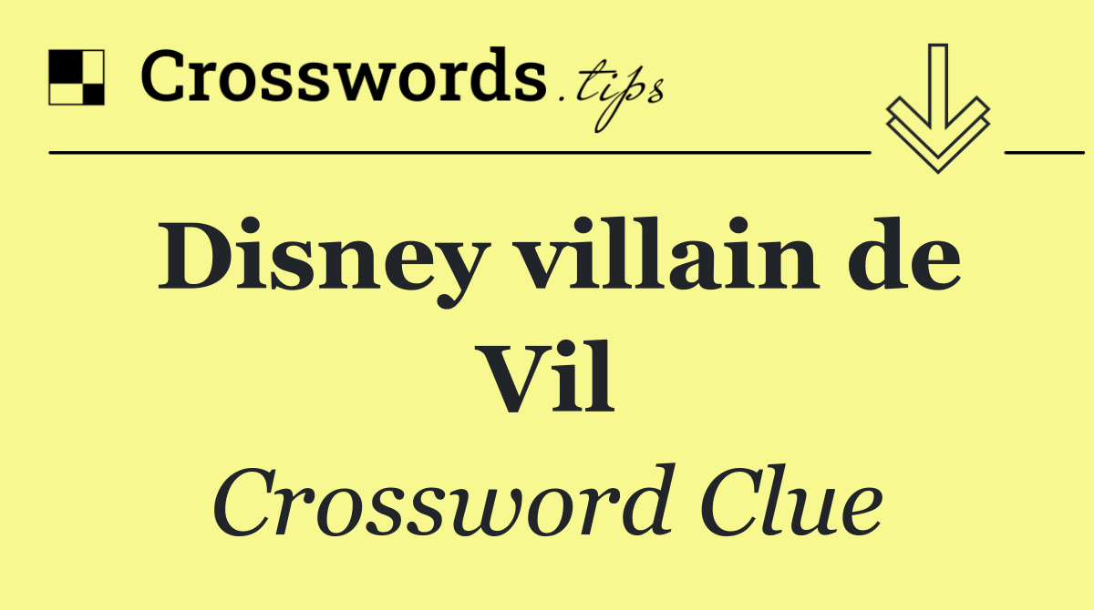 Disney villain de Vil