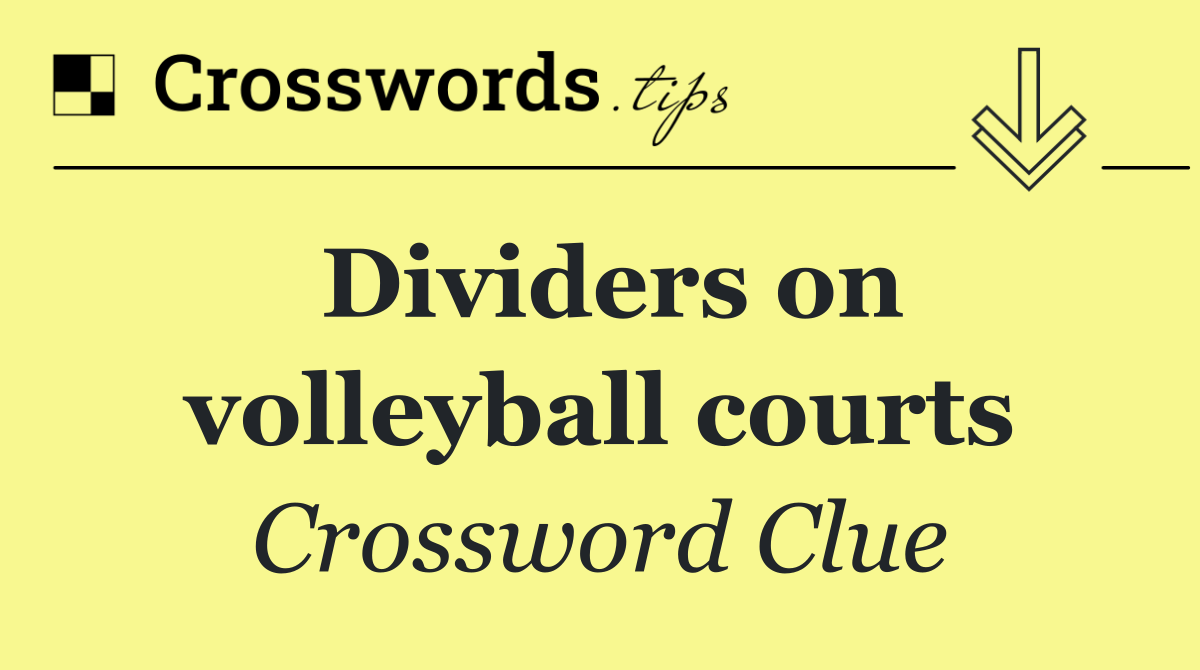 Dividers on volleyball courts
