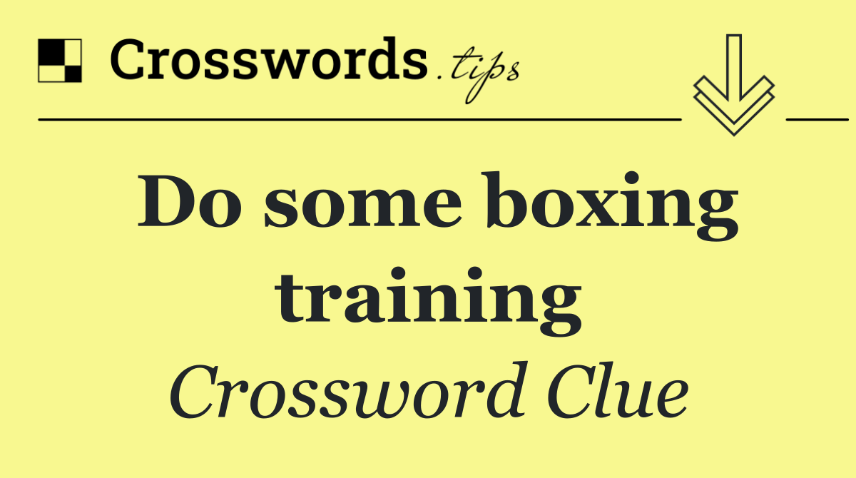 Do some boxing training