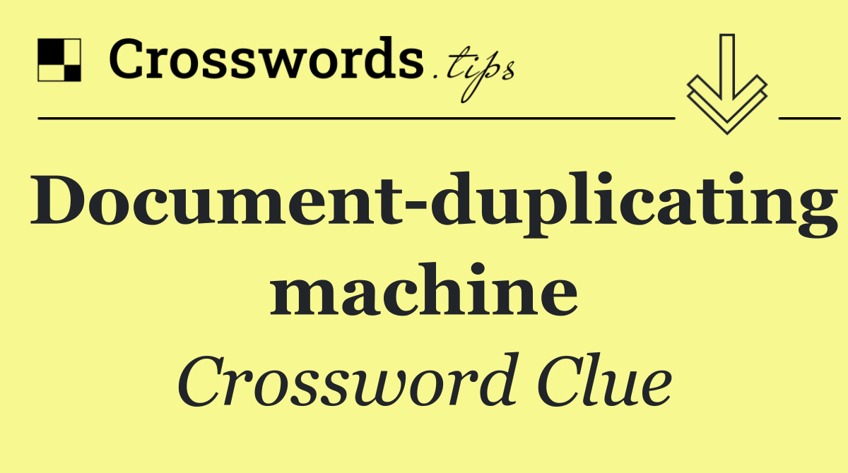 Document duplicating machine
