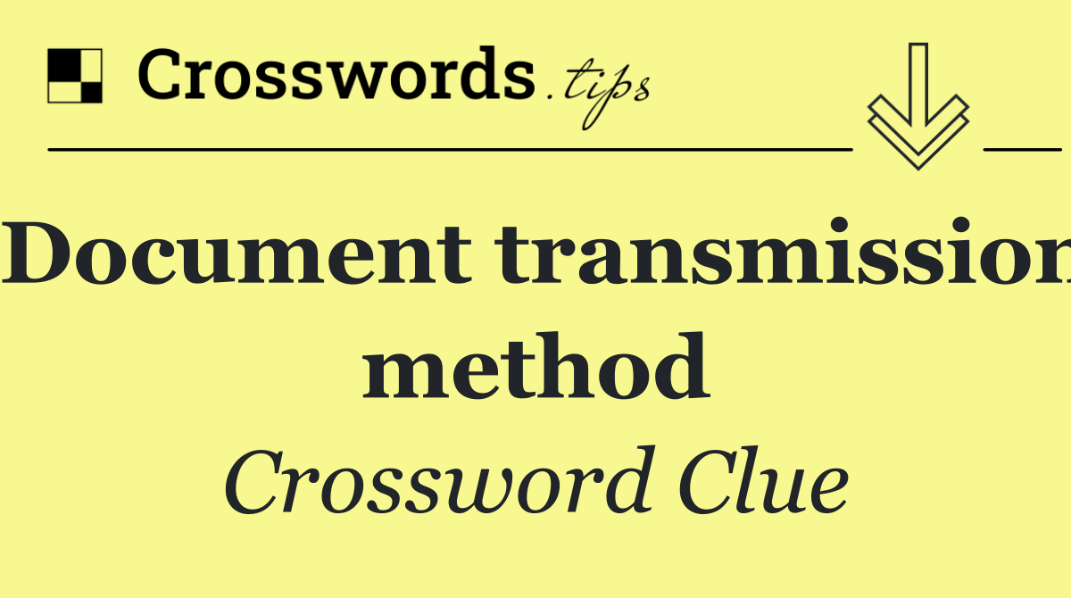 Document transmission method