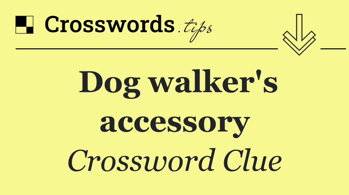 Dog walker's accessory