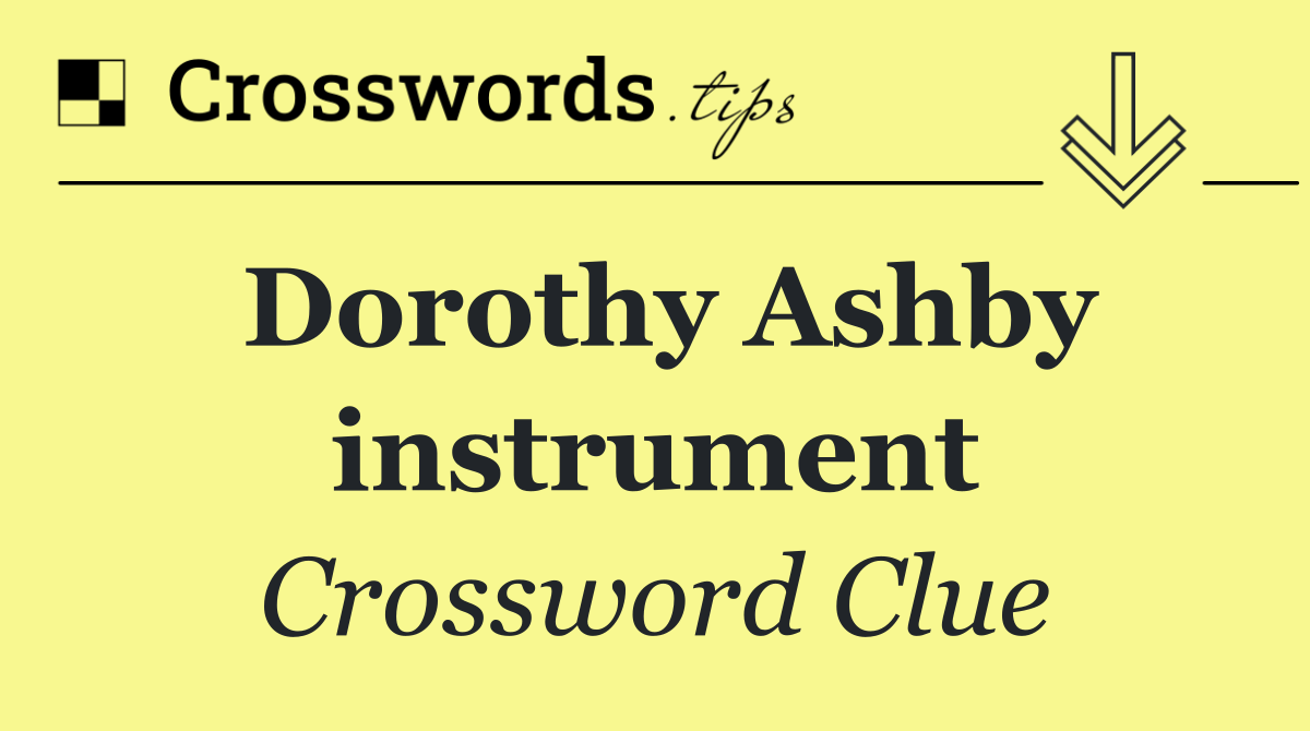 Dorothy Ashby instrument