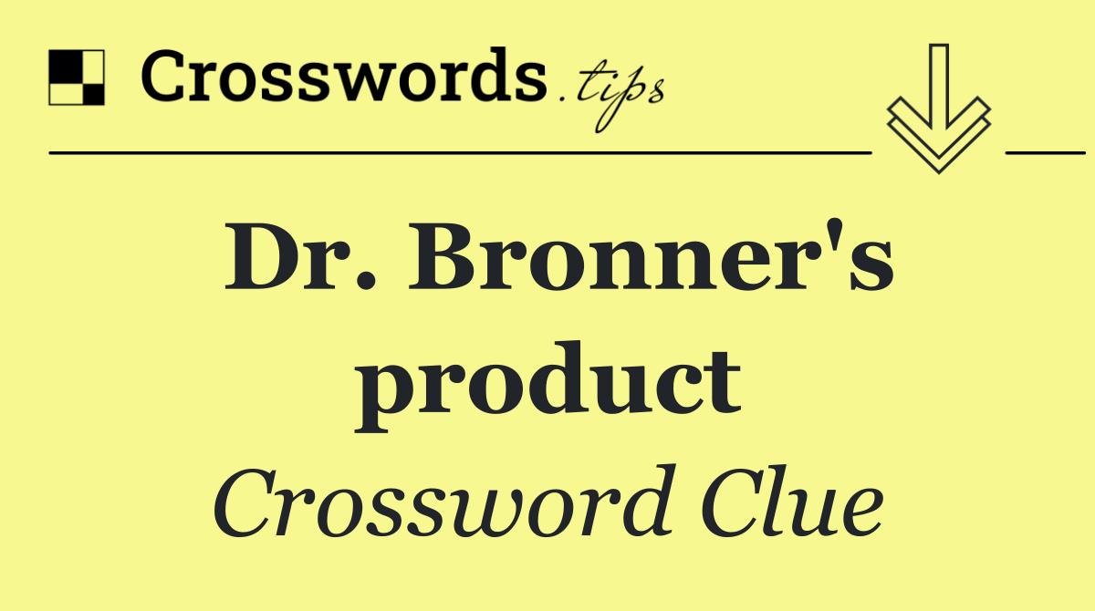 Dr. Bronner's product