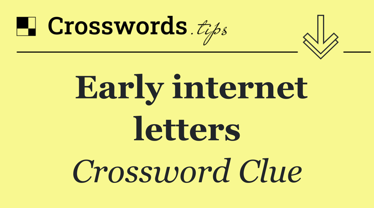 Early internet letters