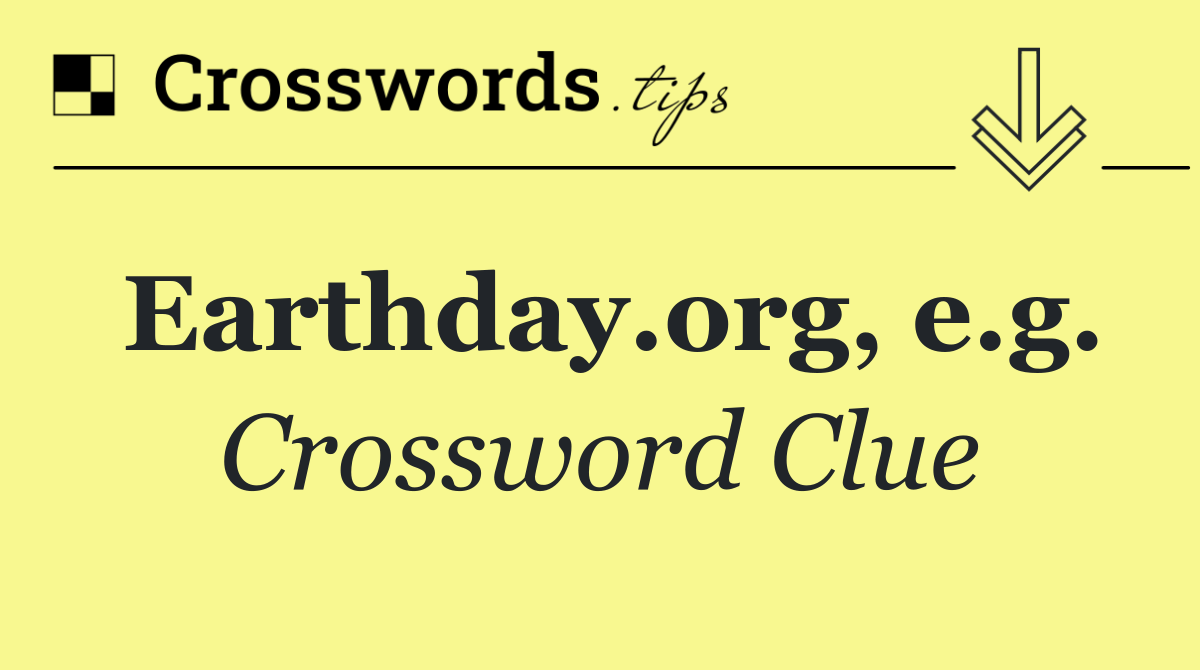 Earthday.org, e.g.