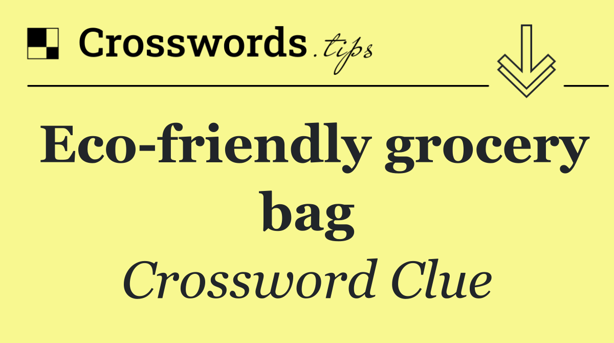 Eco friendly grocery bag