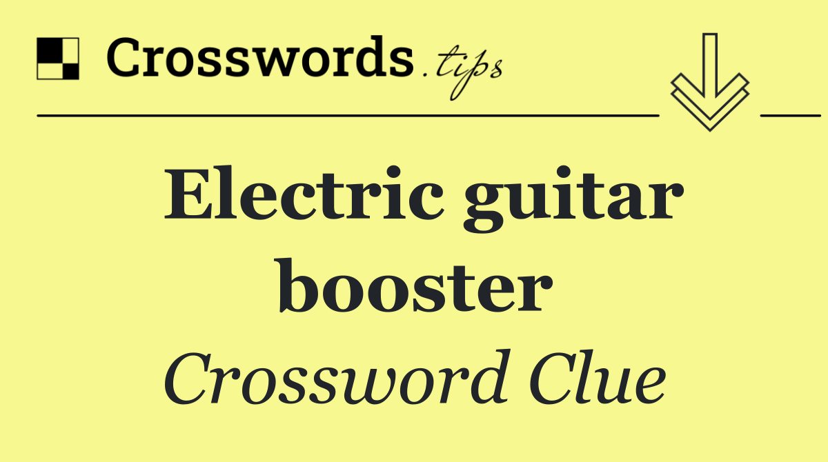 Electric guitar booster