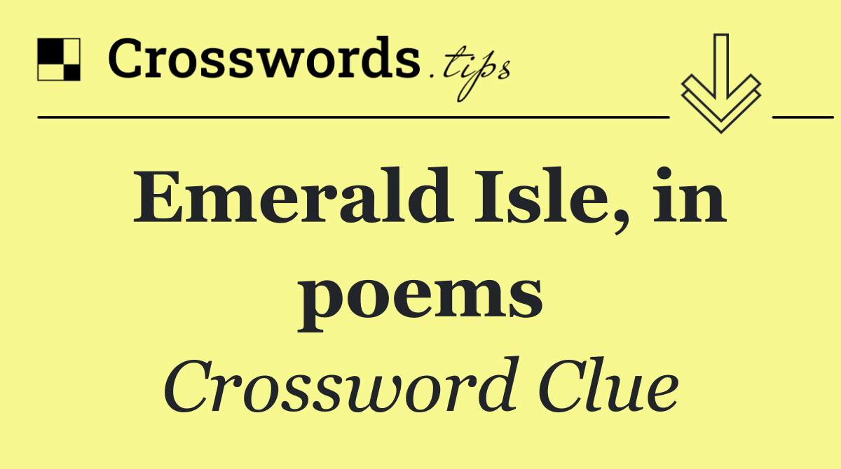Emerald Isle, in poems