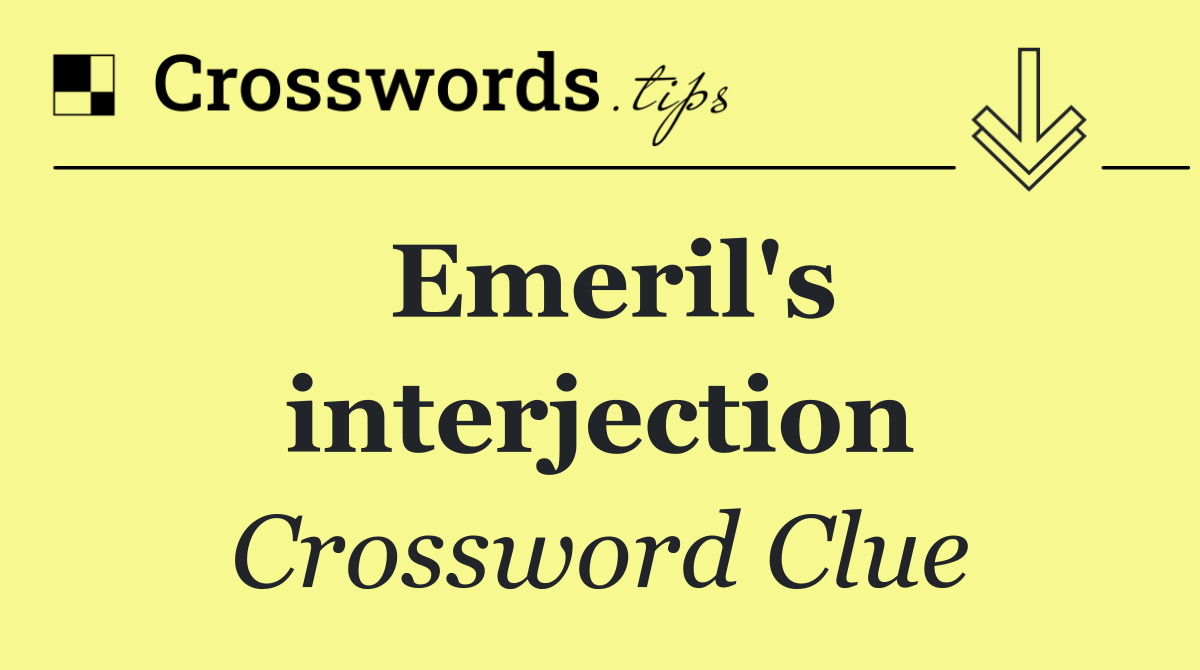 Emeril's interjection