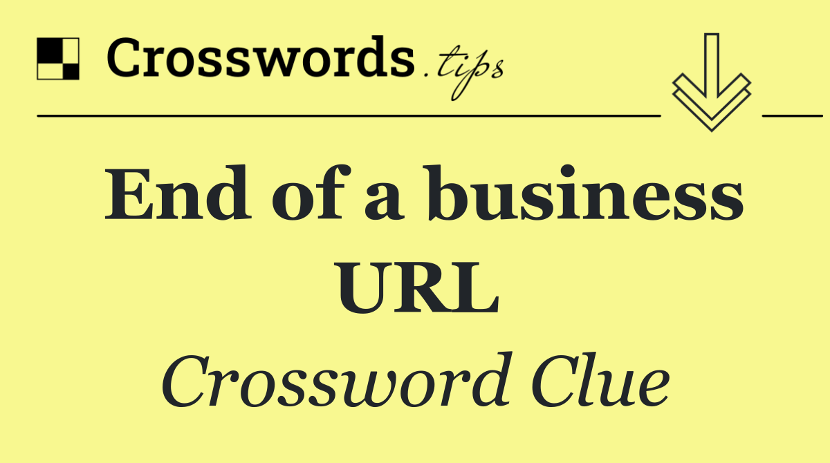 End of a business URL