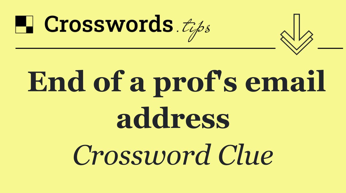 End of a prof's email address