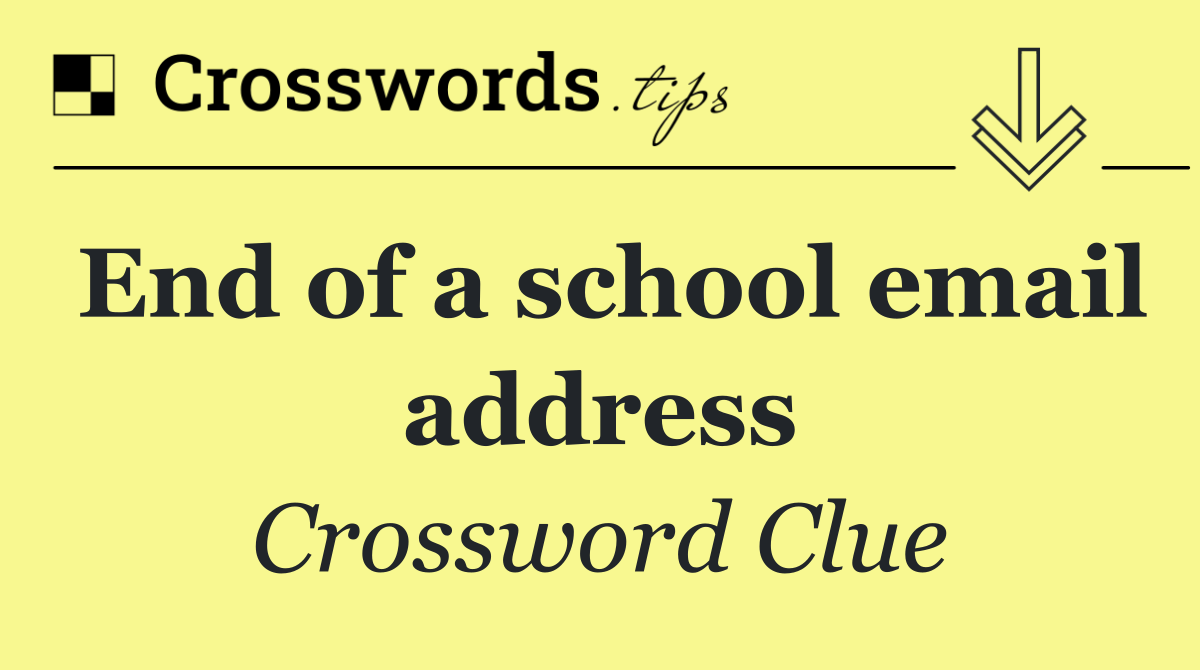 End of a school email address