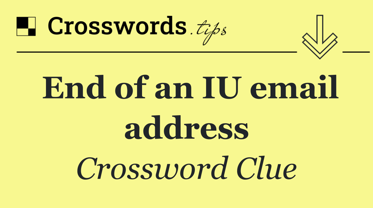 End of an IU email address