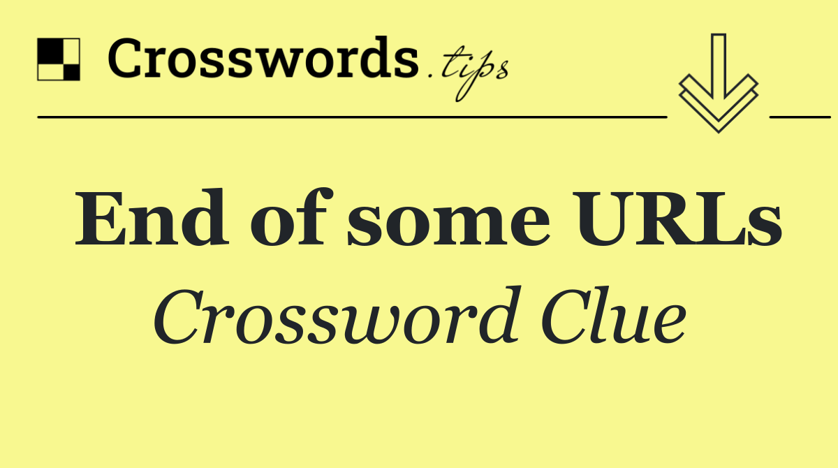 End of some URLs
