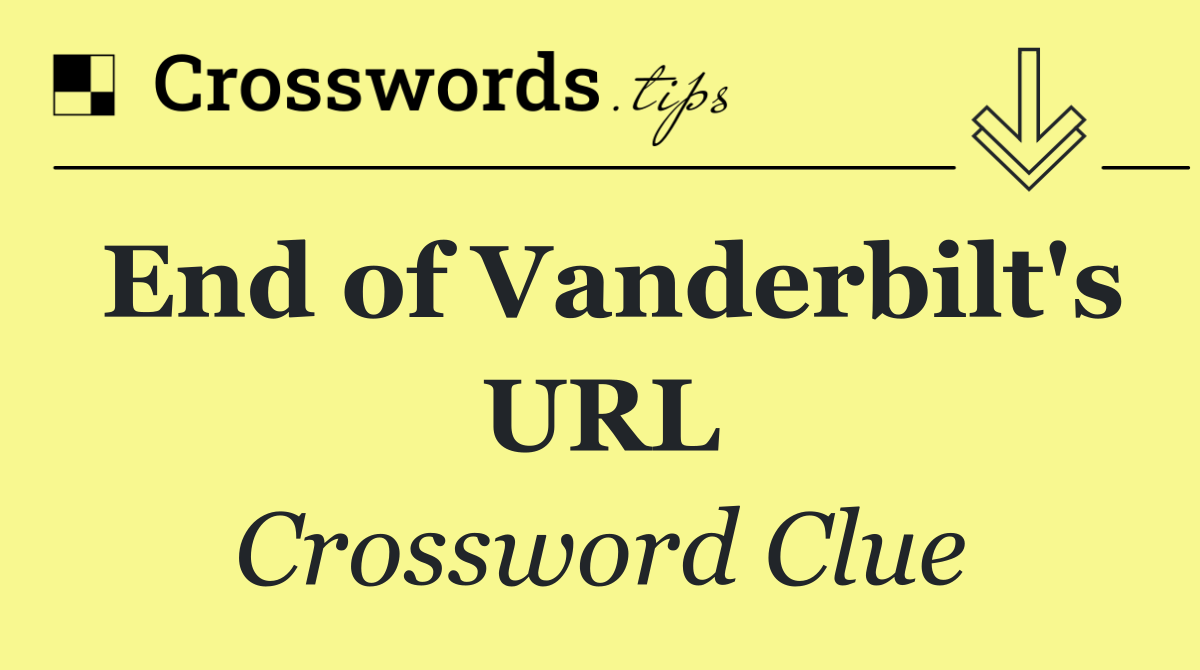 End of Vanderbilt's URL