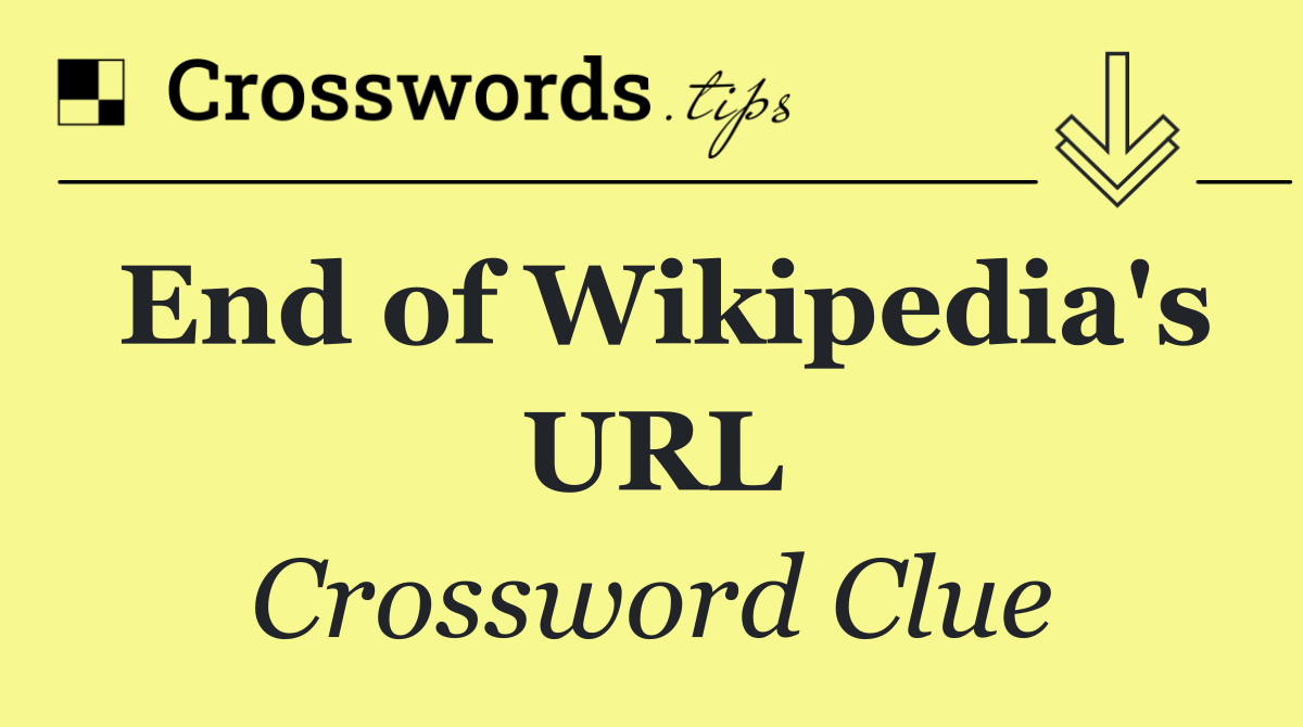 End of Wikipedia's URL