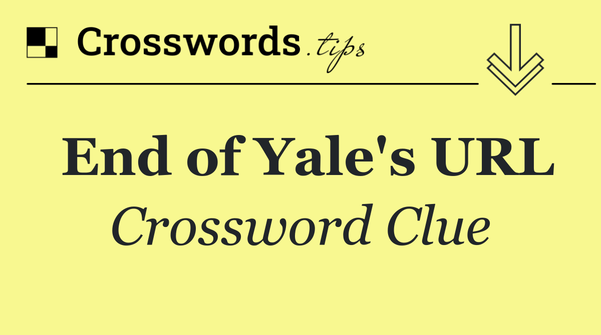 End of Yale's URL