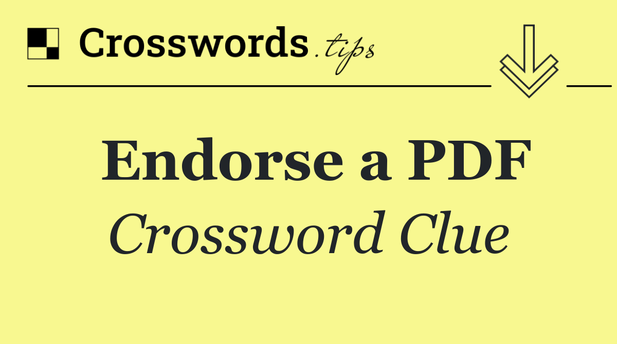 Endorse a PDF