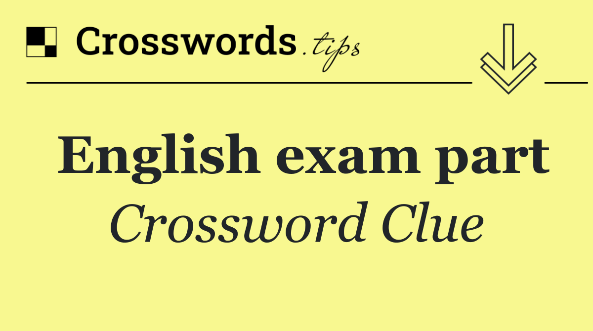 English exam part